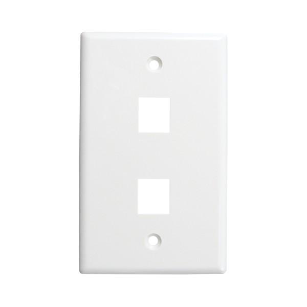 Keystone Wall Plate 2-Port White