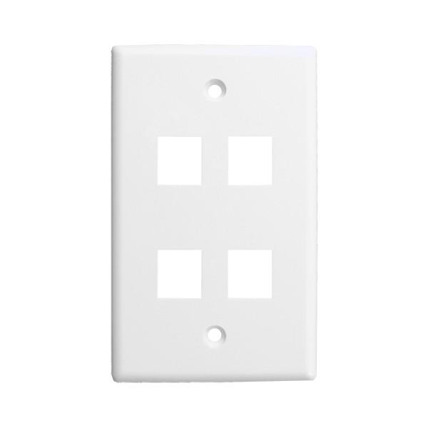 Keystone Wall Plate 4-Port White