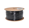 Cat6 CMX Outdoor Rated Cable UV Rted 23AWG Solid-Bare-Copper Black 1000ft Wooden Spool