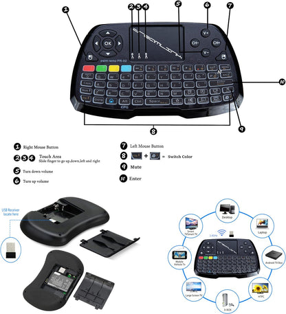 Formuler/Dreamlink Palm Remo 7 Color Backlit Wireless Mini-Keyboard