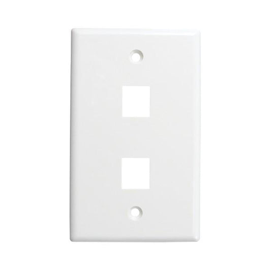 Keystone Wall Plate 2-Port White
