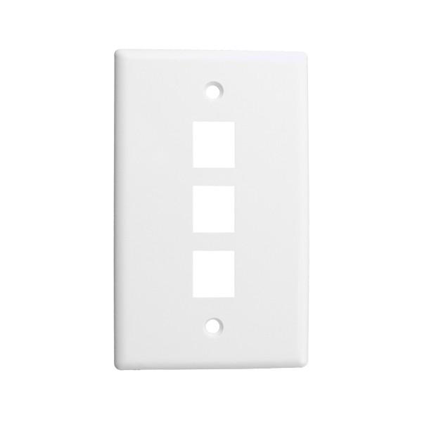 Keystone Wall Plate 3-Port White