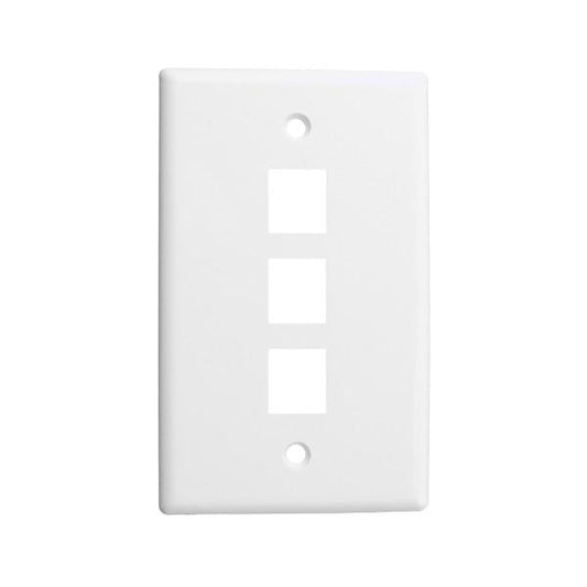 Keystone Wall Plate 3-Port White