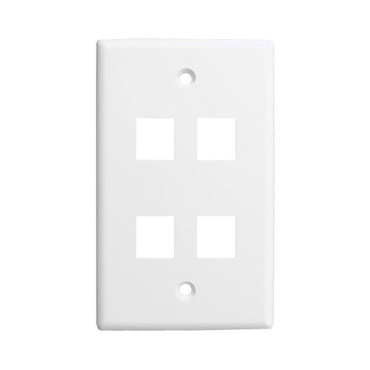 Keystone Wall Plate 4-Port White