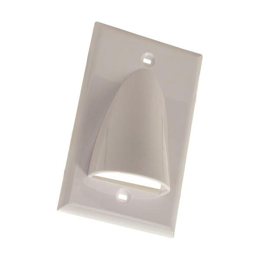 Feedthrough Wall Plate Single Gang White