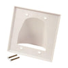 Feedthrough Wall Plate Double Gang White