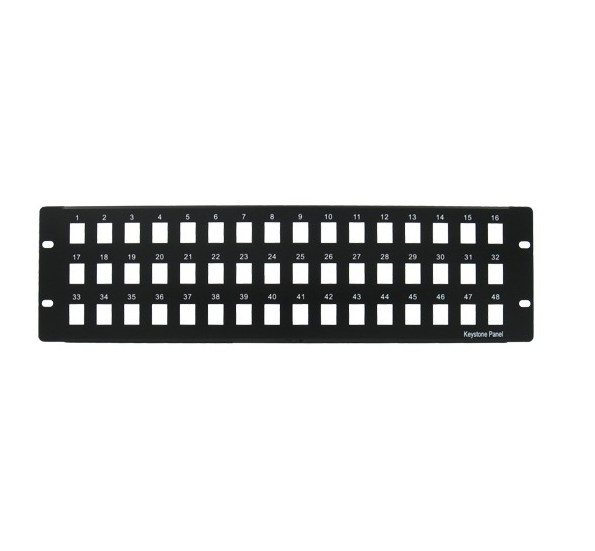 Blank Patch Panel, Black