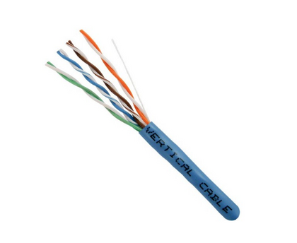 Cat5E 24AWG UTP 8C Solid Bare Copper 350MHz Riser Rated PVC Jacket With FT4-CMR 1000ft Pull Box